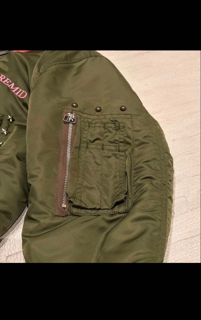 即完売品】NoREMID MA-1ジャケット オリーブグリーン - メルカリ