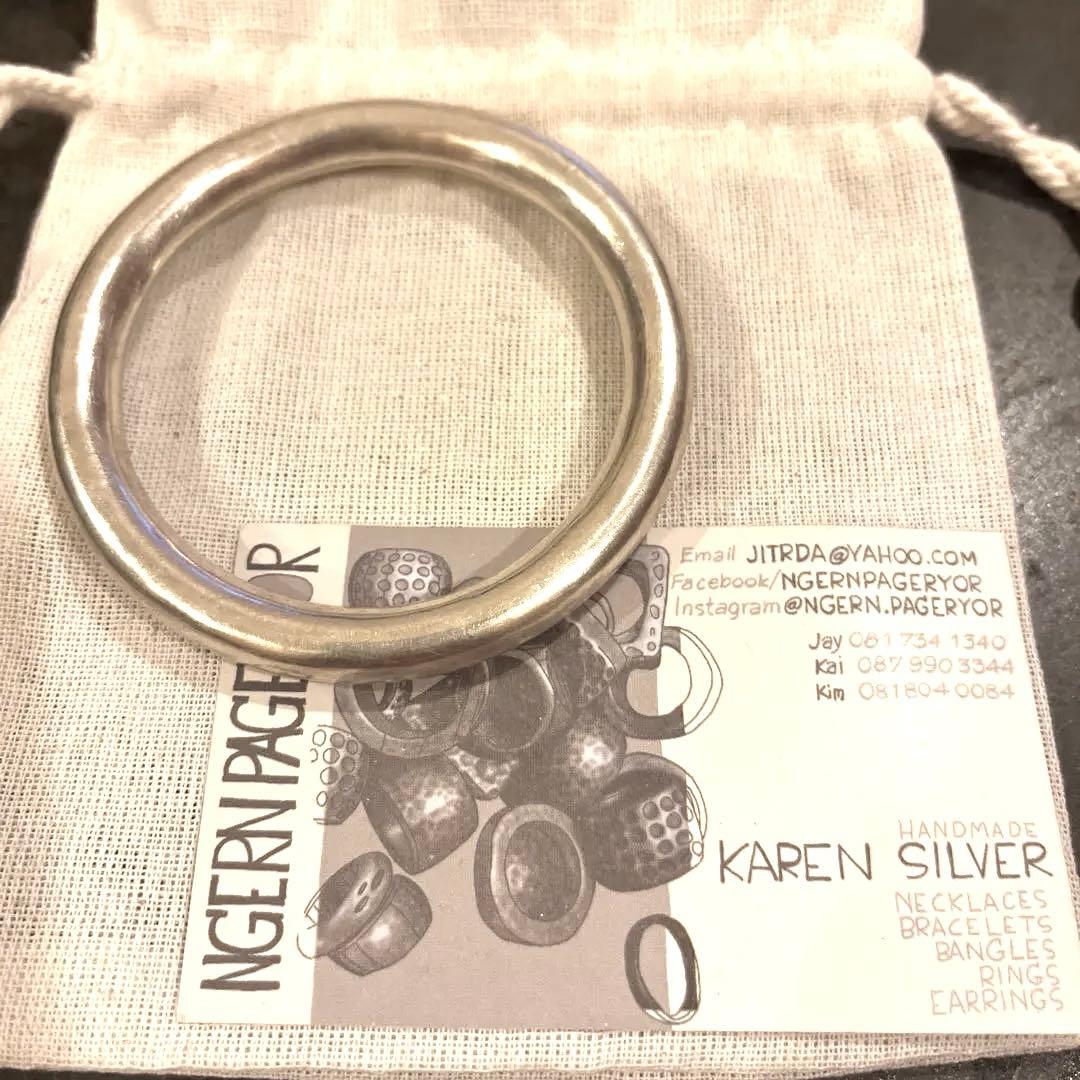 NGERN PAGERYORカレンシルバーバングル　KARENSILVER KARENSILVER カレンシルバー カレン族 ツイスト 重量 バングル