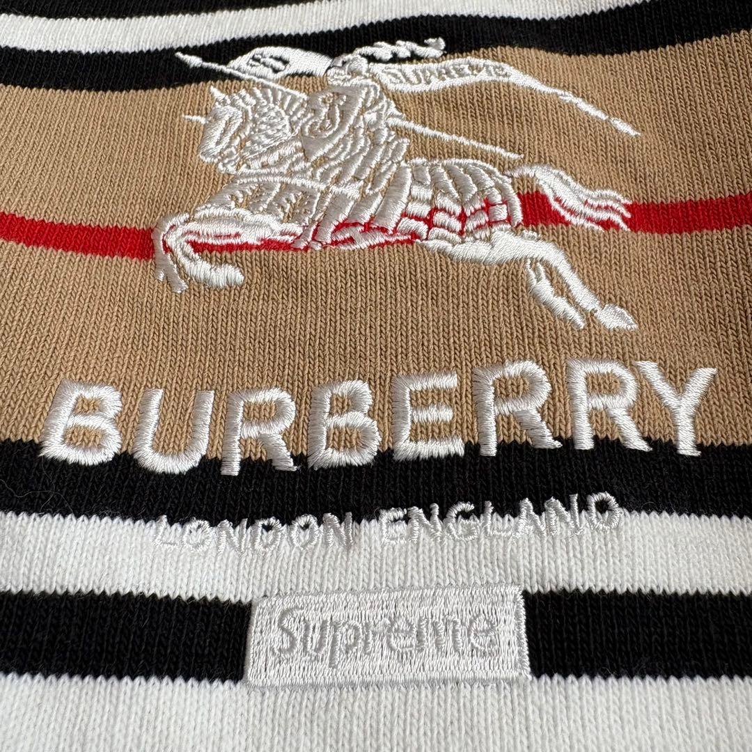 新品タグ付 Supreme×Burberry Rugby 希少なベージュ XL - メルカリ