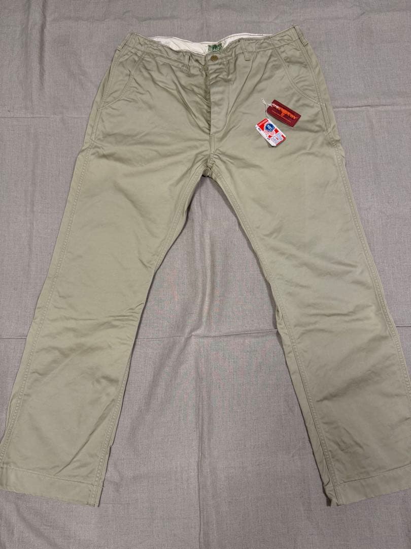 THE REAL McCOY'S リアルマッコイ ベージュ チノパン タグ有り - メルカリ
