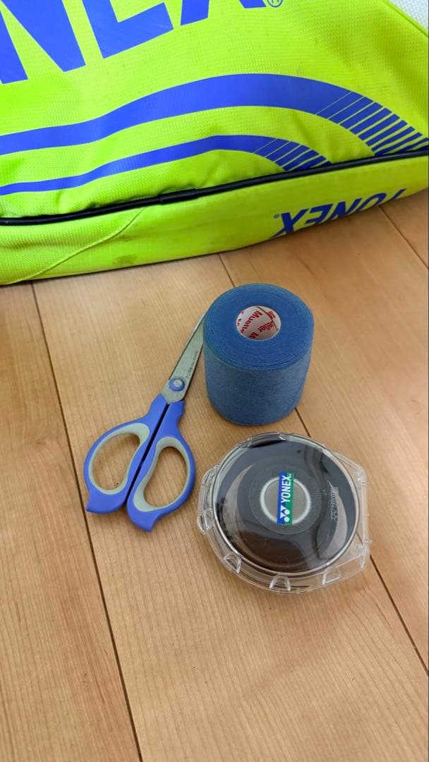 YONEX バドミントンバッグ 青/黄 バドミントンシャトル