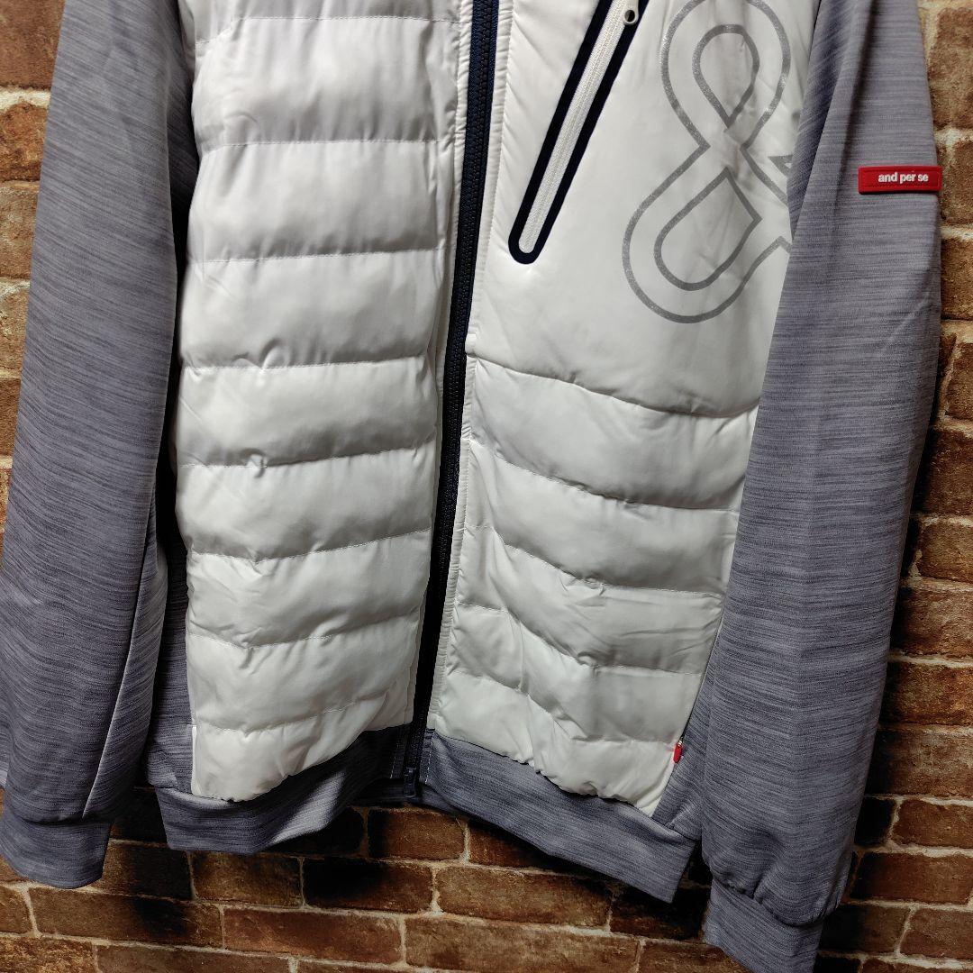美品 and per se ハイブリッド ブルゾン 切替 ドッキング ジャケット