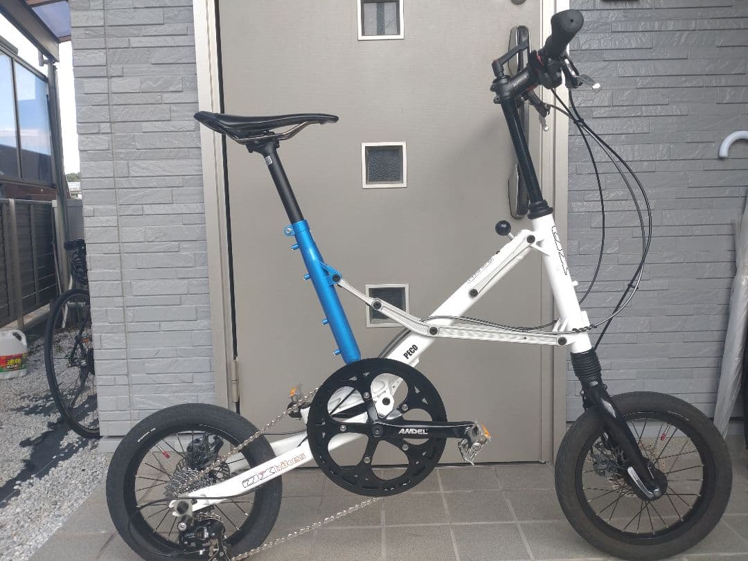 希少 OX PECO 折りたたみ自転車 ホワイト ブルー 希少 OX PECO 折りたたみ自転車 ホワイト ブルー