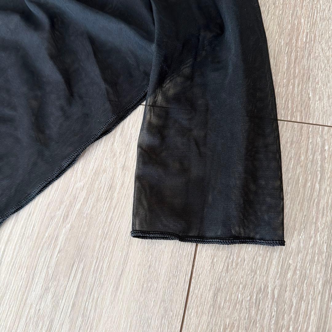 Alicia アリシアダンスウェア 黒 メッシュ クロップドトップ