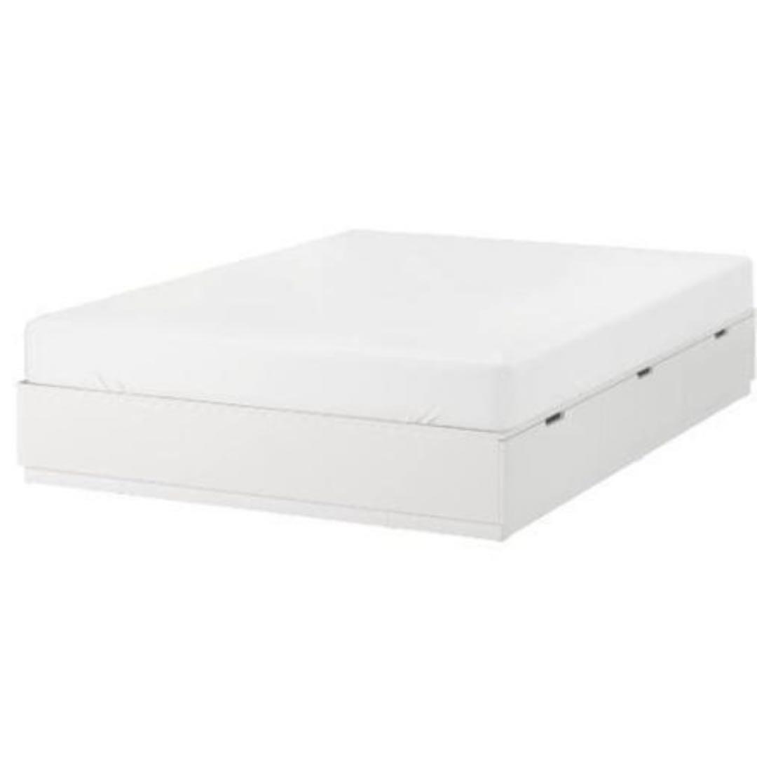IKEA ベッドフレーム ノールドリ ダブル NORDLI ノールドリ ベッドフレーム 収納付き, ホワイト, 90x200 cm - IKEA