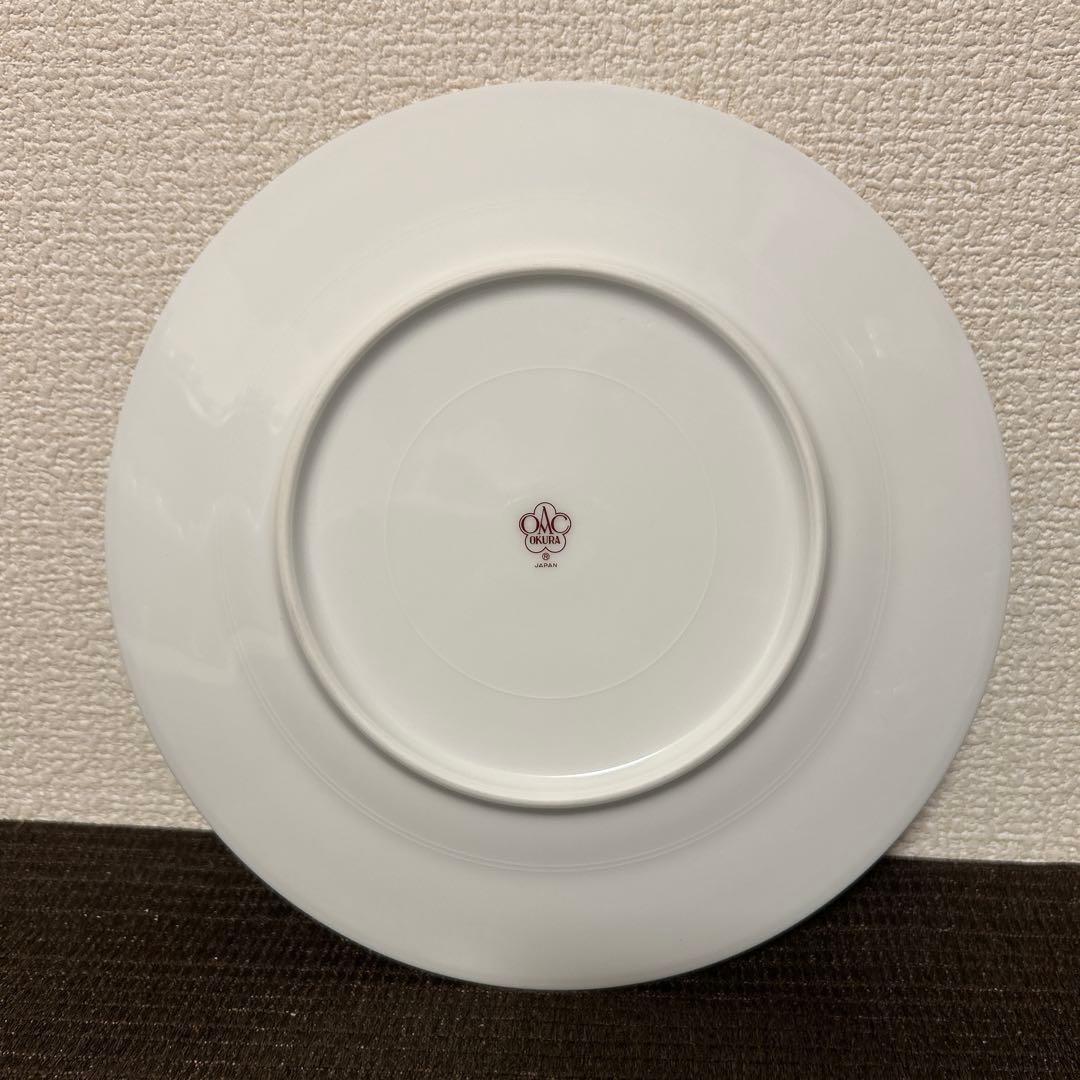 大倉陶園　クラウンエンボス　デザートプレート　20.5cm 金彩金蝕