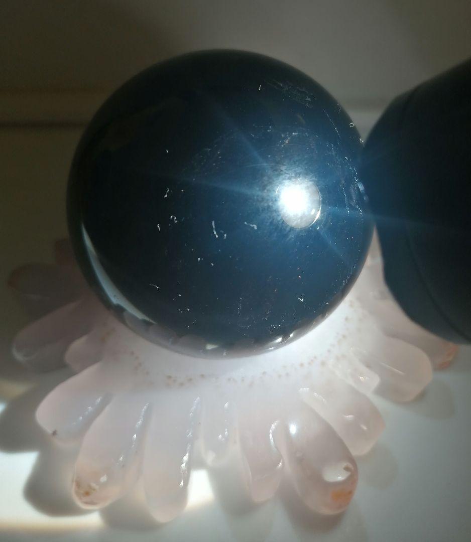 【新品】5.4cm　中玉のモリオンのちょこっと透けてるスフィア