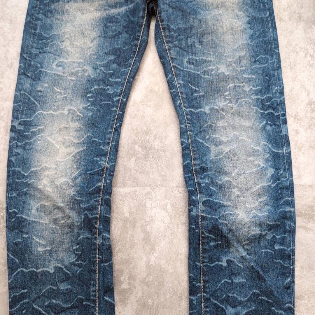 00s archive HAMAKI-HO デニムパンツ Y2K ヒゲ 蜂の巣 - メルカリ