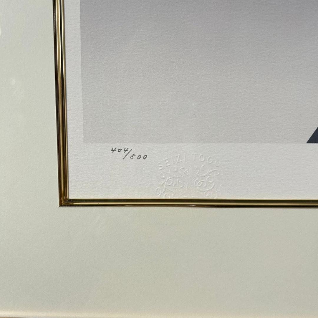 美品 東郷青児「想い出の城」リトグラフ 東郷たまみ直筆サイン入り