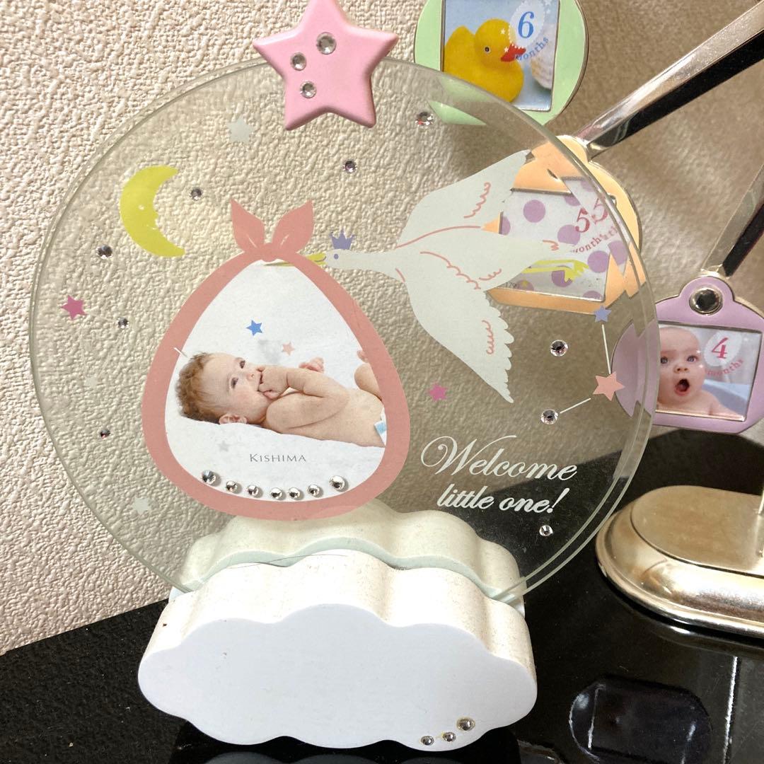 アニュエル メロディフォトフレーム 観覧車オルゴール ガラススタンド