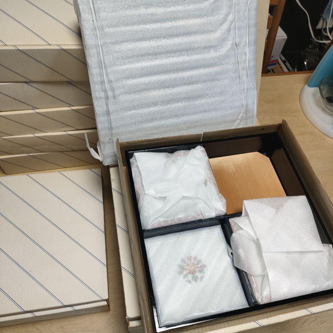 松花堂弁当箱 10個まとめて 龍峰窯 緑葉彩花