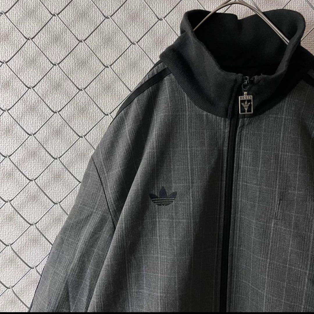 【激レア】アディダス　トラックジャケット　グレンチェック　オリンピック限定モデル 激レア】アディダス トラックジャケット グレンチェック オリンピック