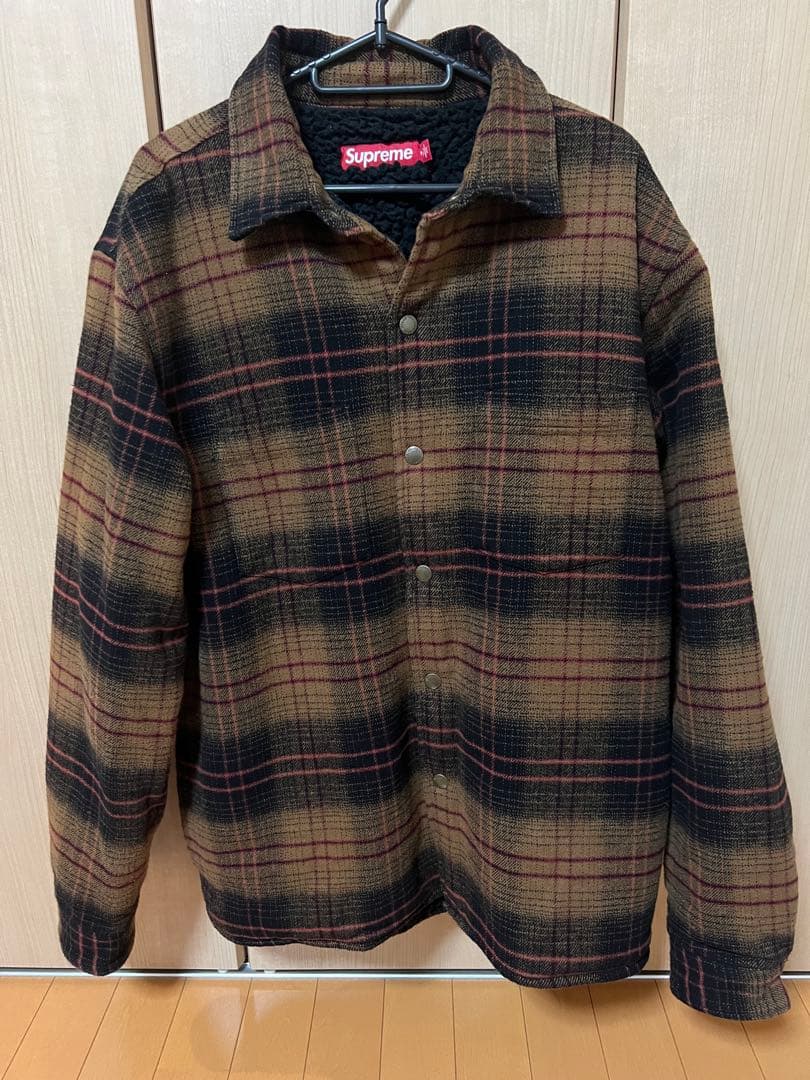 トップス Supreme Lined Flannel Snap Shirt \"Black\"