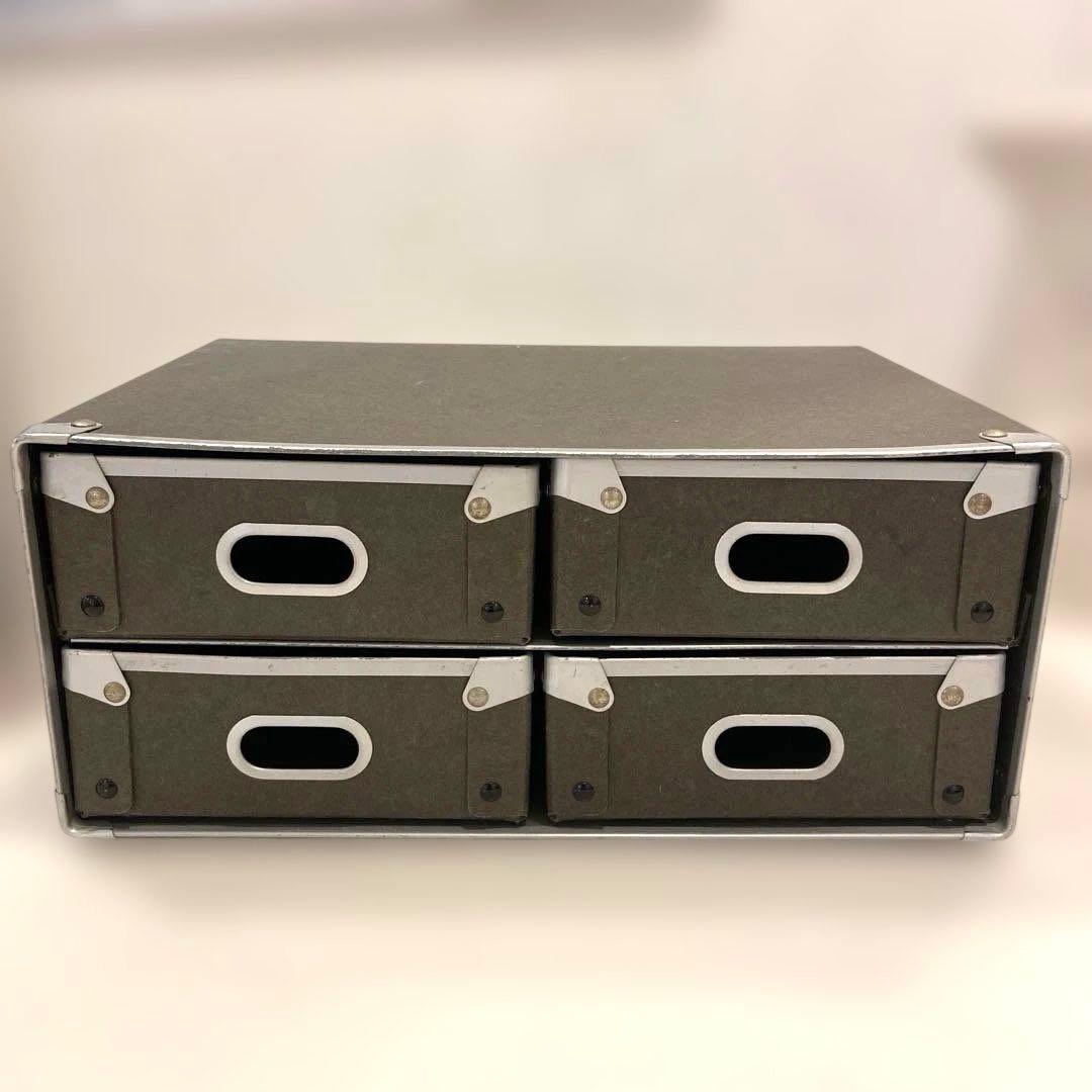 希少・廃盤】無印良品 硬質パルプ 引き出しボックス 4段 ダークグレー