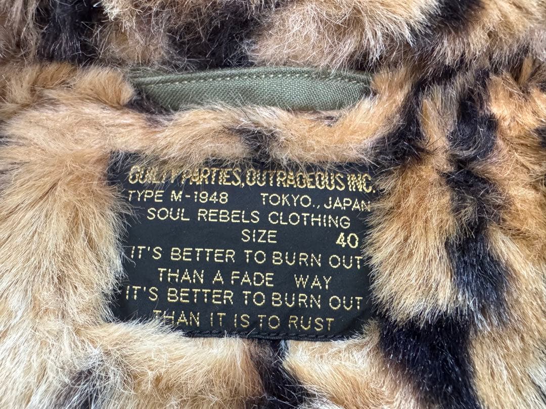 ワコマリア モッズコート レオパード ボア L コヨーテファー - メルカリ