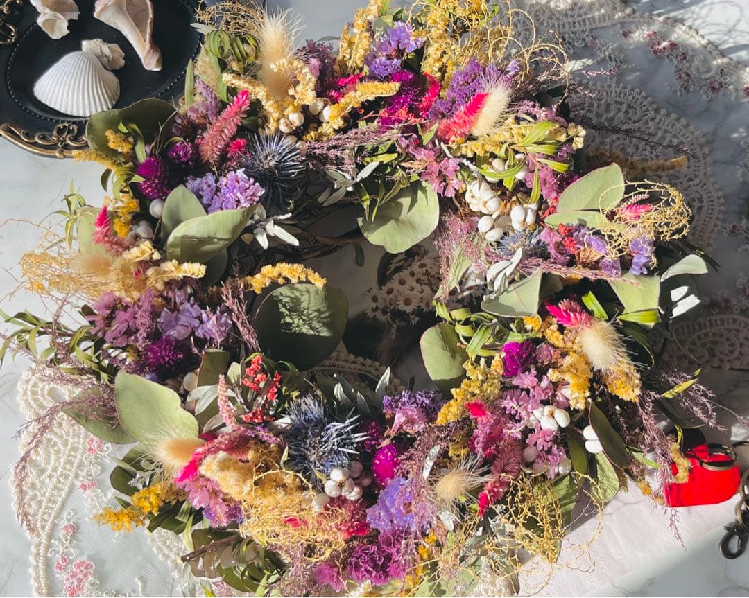 完売❤️春うらら♡華阿蘇美ボリューム満点なリース Triumph】新作✨ . 桜を思わせる花々が春らしくて華やかですね