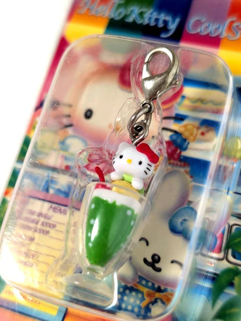 ご当地キティ クリームソーダ アイス 根付け ストラップ サンリオ