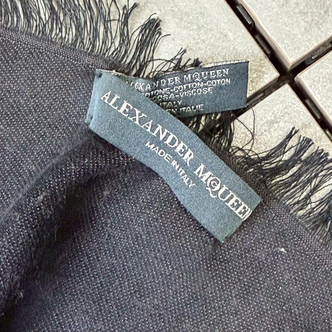 希少 ALEXANDER MQUEEN スカル ドクロ 大判 スカーフ