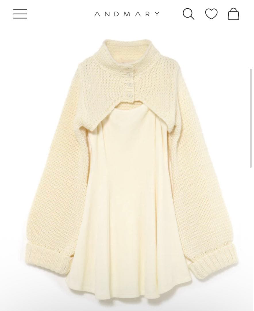 ワンピース Zoey velour set dress ANDMARY ANDMARY】Zoey velour set dress