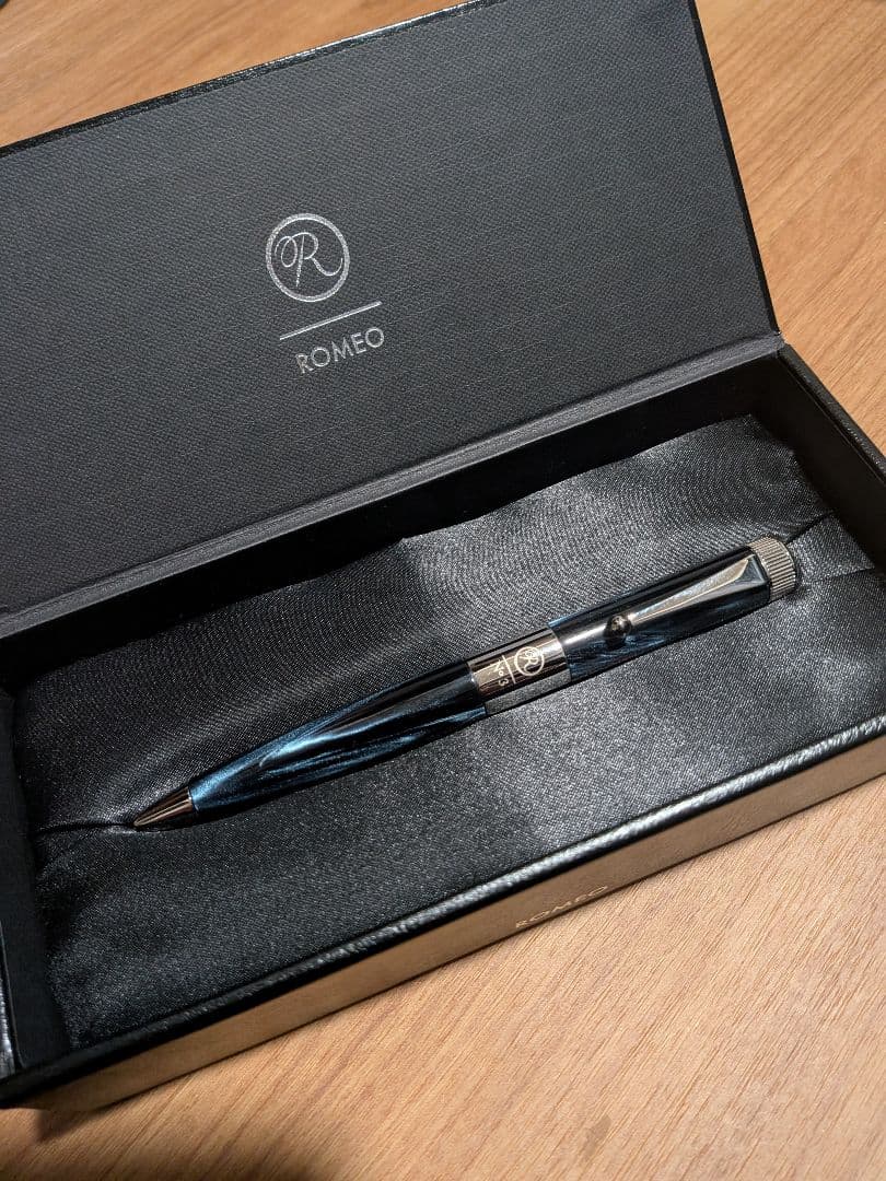 希少模様】五大陸×ROMEO No.3 青黒マーブル 専用ケース付き No ROMEO