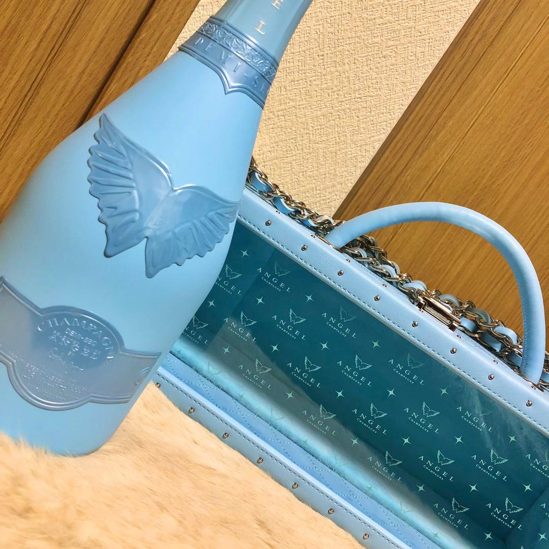 エンジェル シャンパン ドゥミセックケース ブルー アタッシュケース箱