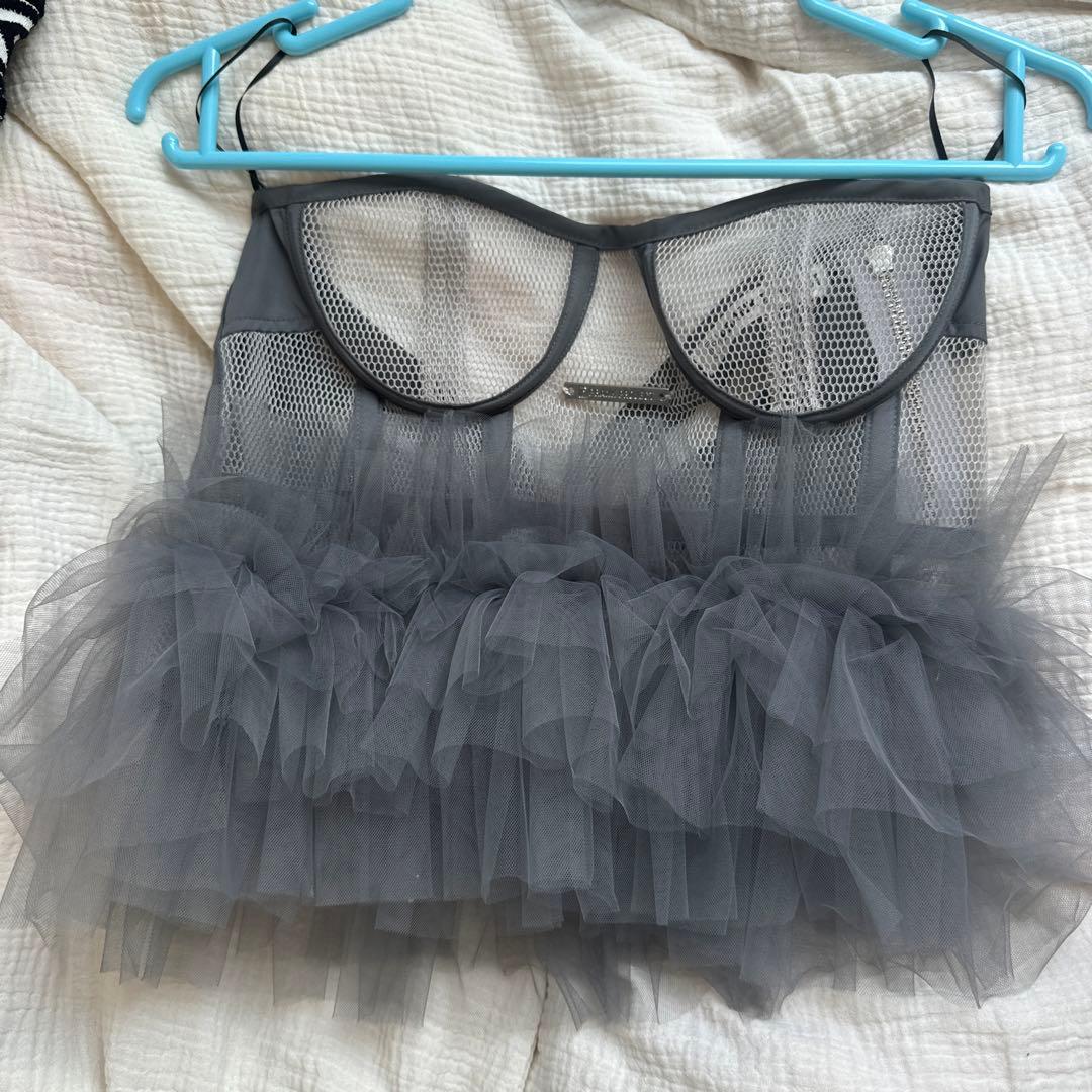 PRANK PROJECT グレー ベアトップ PRANK PROJECT（プランクプロジェクト）の「ピグメントダメージレース