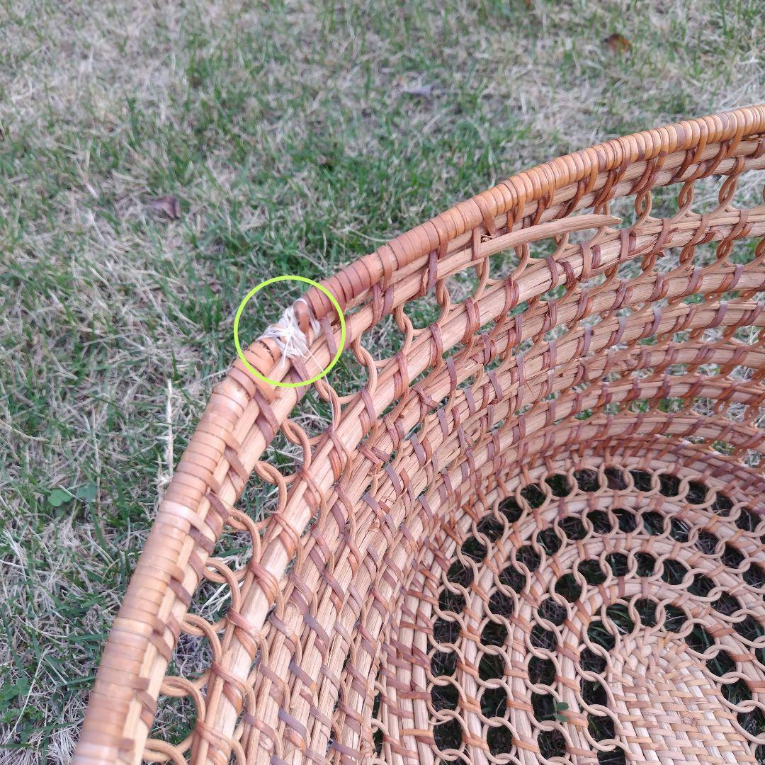 アンティーク ベビーバスケット 昭和レトロ 日本製 ラタン 籐 かご