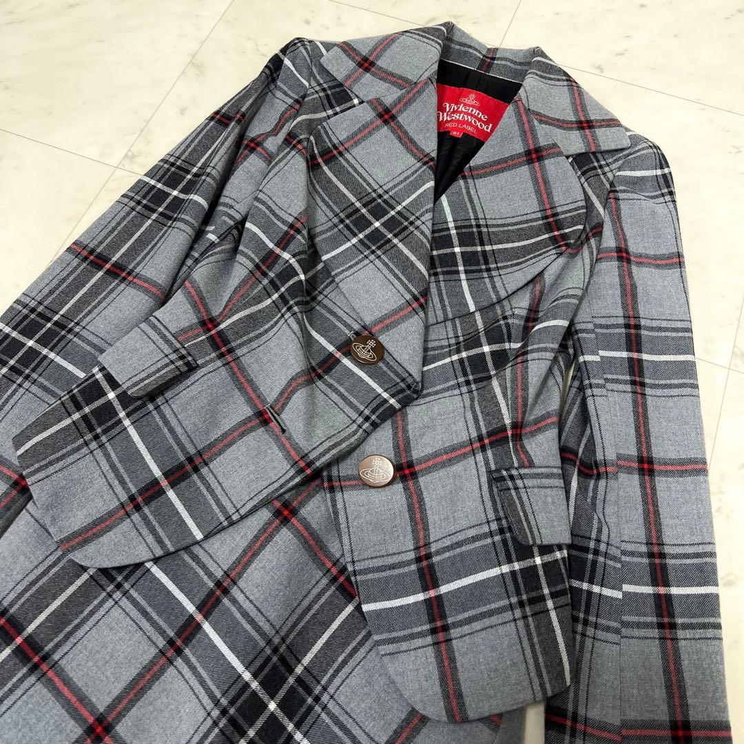 《美品》ヴィヴィアンウエストウッド ラブジャケットセットアップ タータンチェック