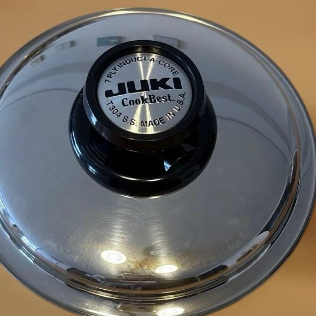 匿名配送】JUKI クックベスト ステンレススチール 片手鍋 蓋付き IH
