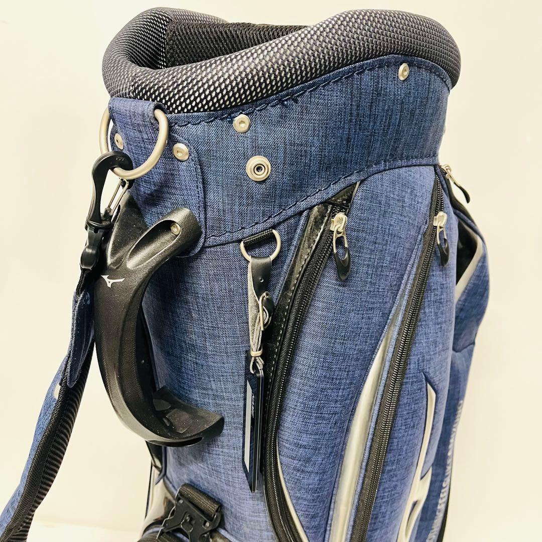 ミズノ キャディバッグ MIZUNO デニム 軽量 美品 ゴルフバッグ ゴルフ