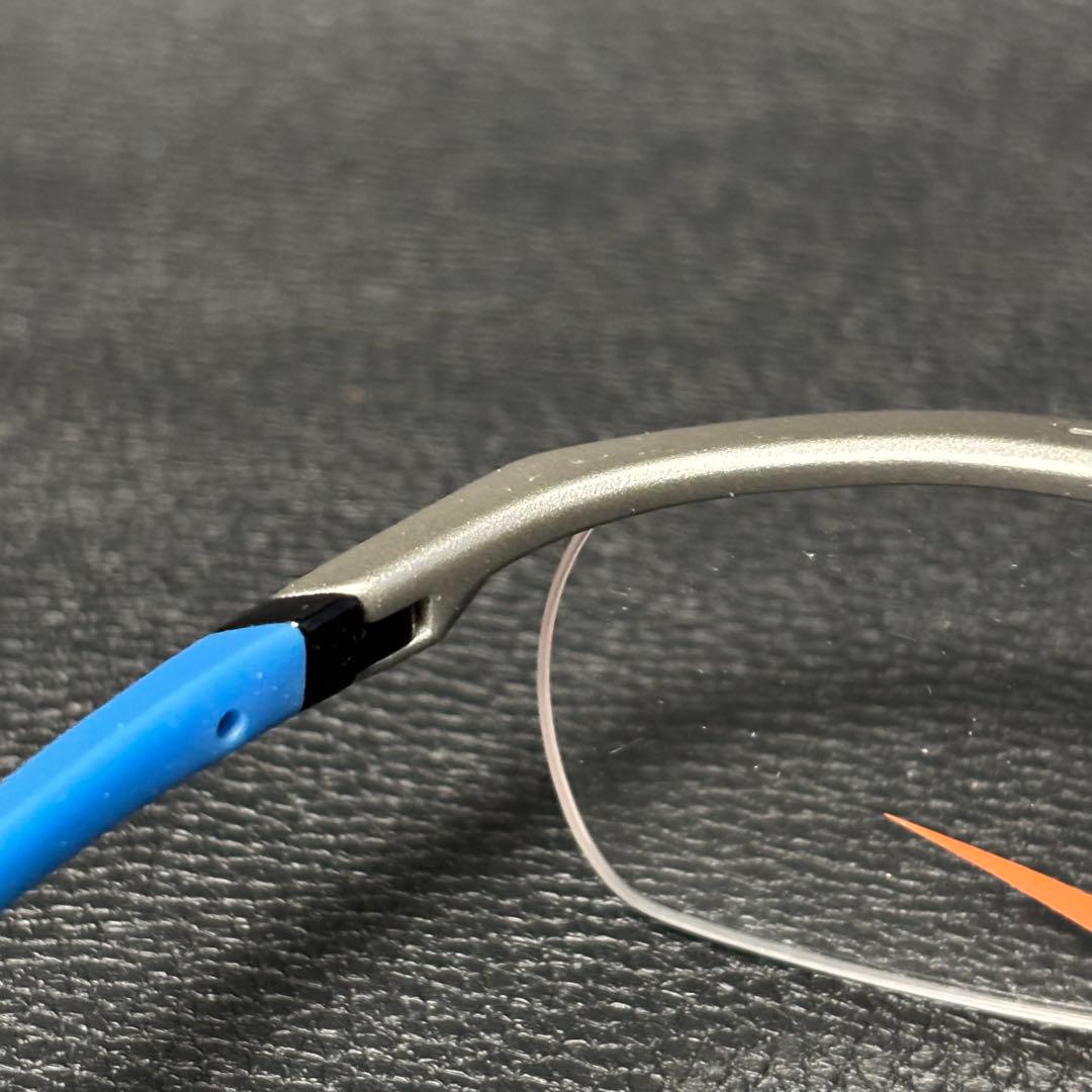 NIKE(ナイキ)ボルテックス/7071/2 メガネフレーム/水色×シルバー