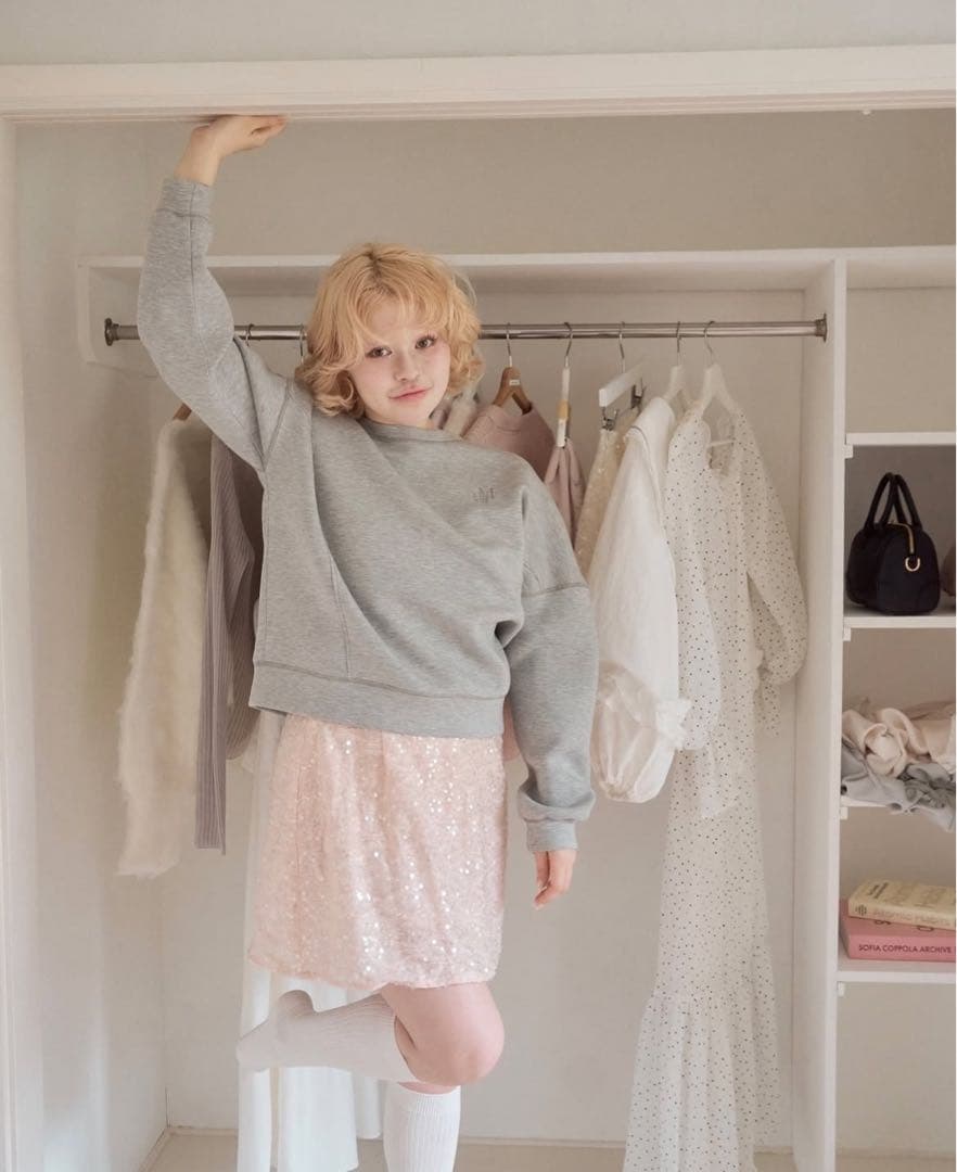 ミュゲ 25ss新作スパンコールミニスカート ピンク M - メルカリ