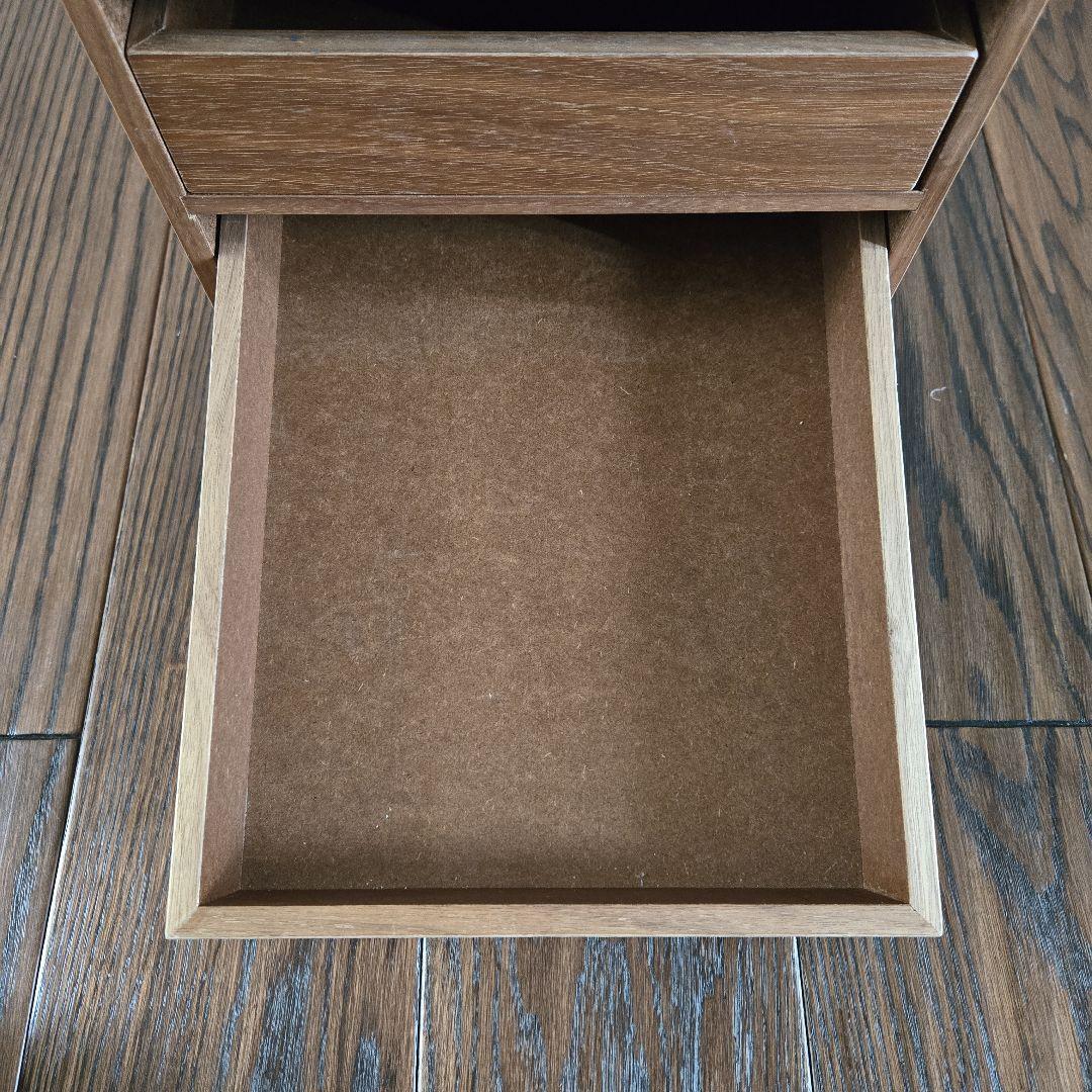 無印良品・廃盤品】木製収納ケース・引出式・4段・ウォールナット材