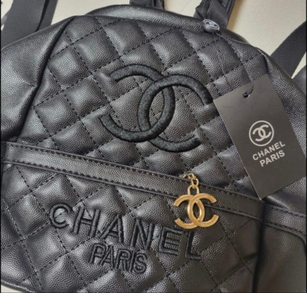 新品 シャネル ノベルティ ブラック リュック バッグ パック - メルカリ