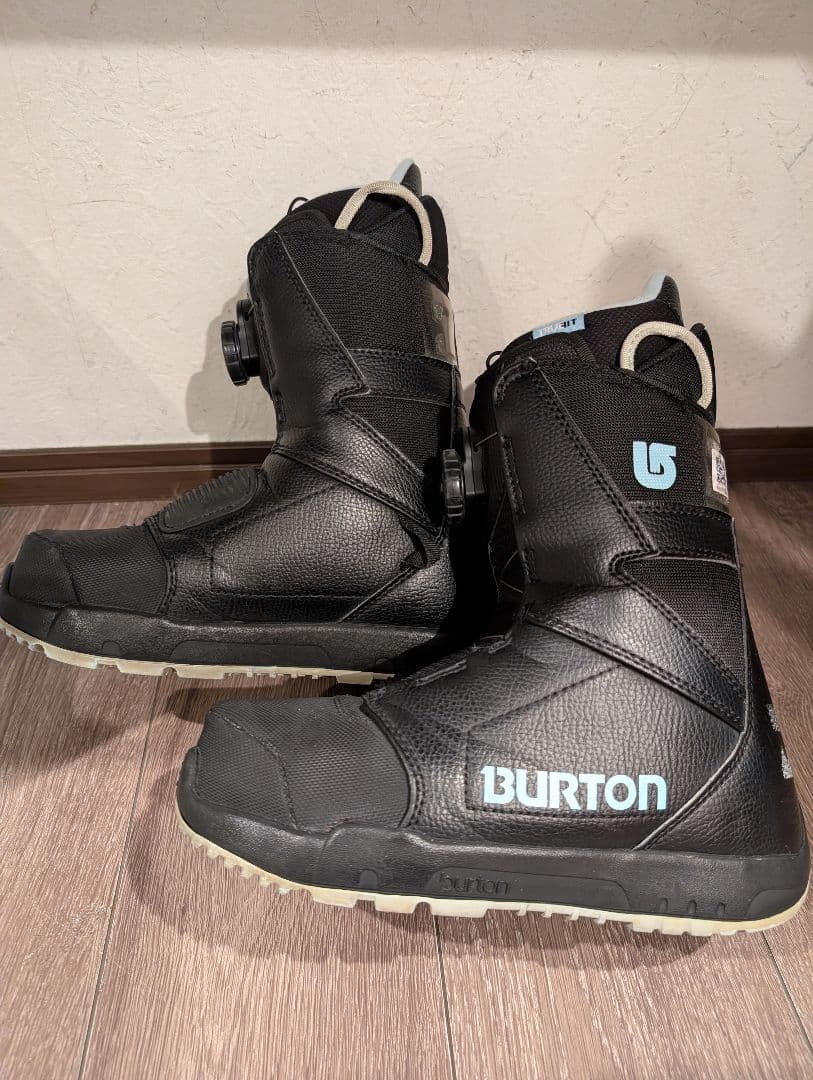 BURTON スノーボードブーツ ブラック/ライトブルー 24.5cm boa