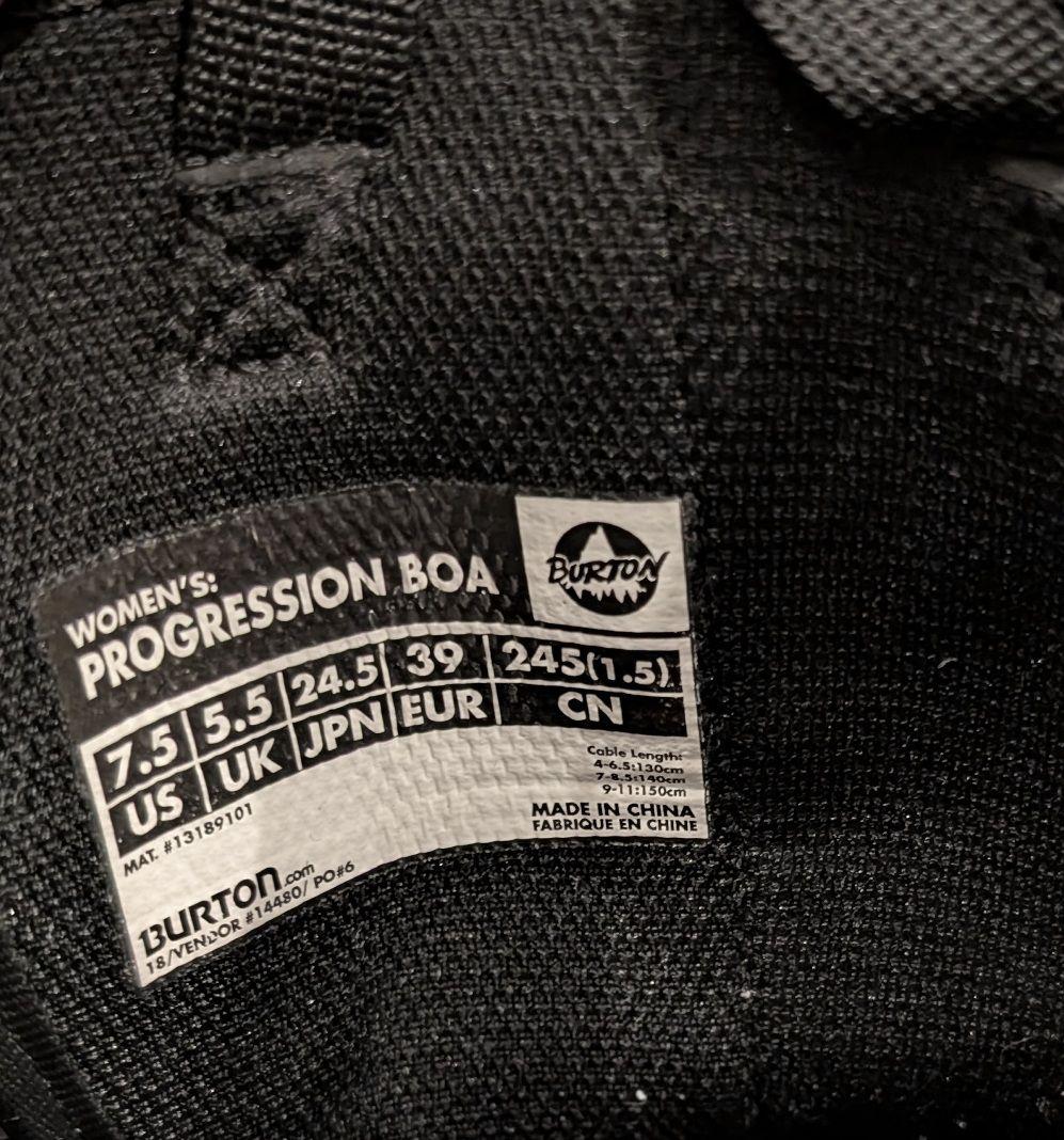 BURTON スノーボードブーツ ブラック/ライトブルー 24.5cm boa