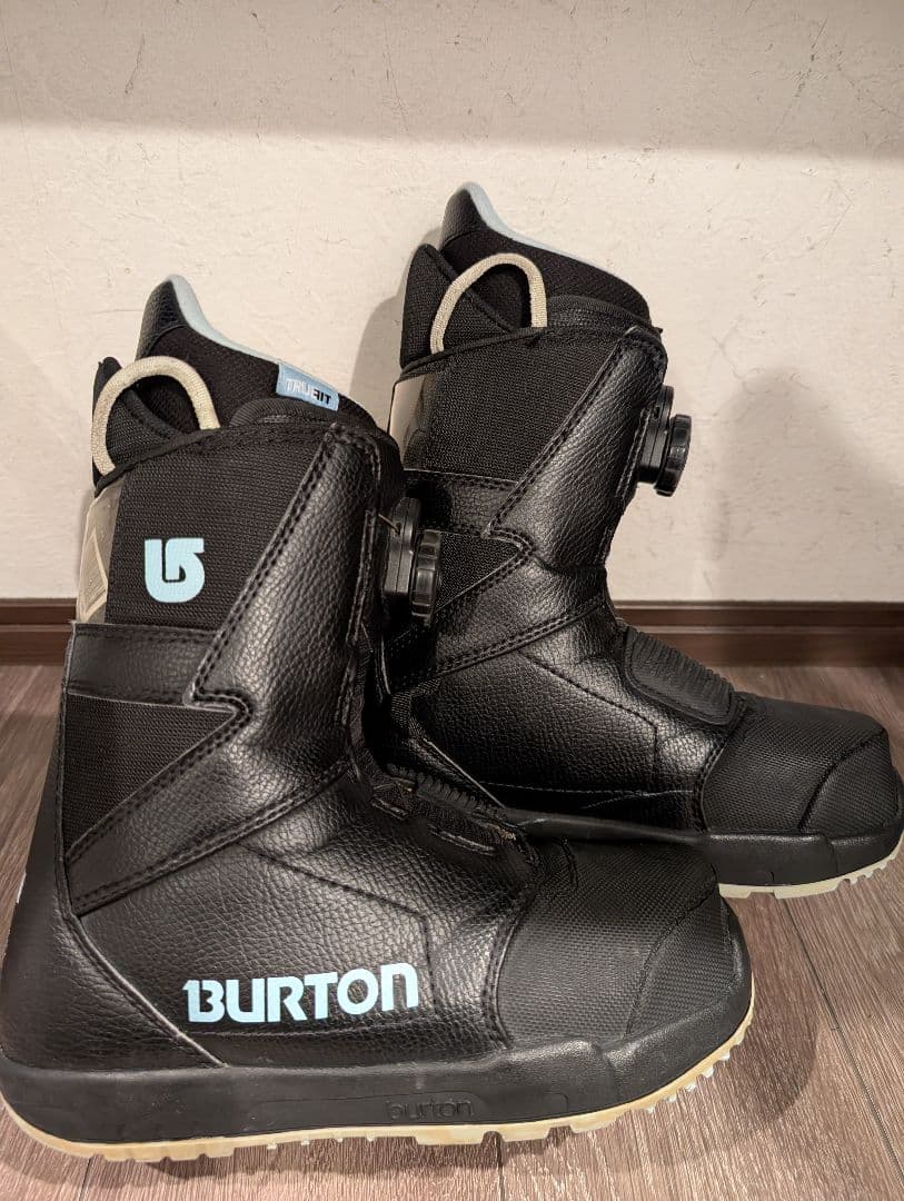 BURTON スノーボードブーツ ブラック/ライトブルー 24.5cm boa