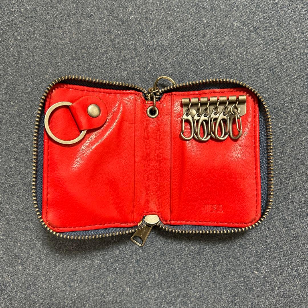 DIESEL ディーゼル キーケース ウォッシュデニム ラウンド型 ウォレ