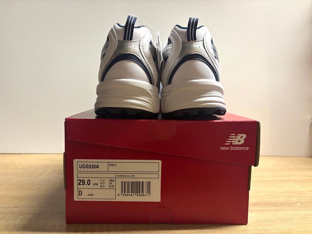 未使用 28.5cm D ニューバランスゴルフシューズ UGS530A ホワイト