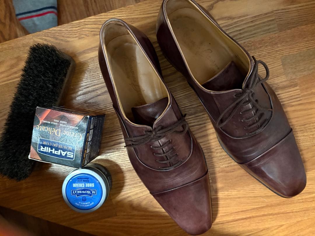 フランチェスコベニーニョ ブラウン ストレートチップ 美品