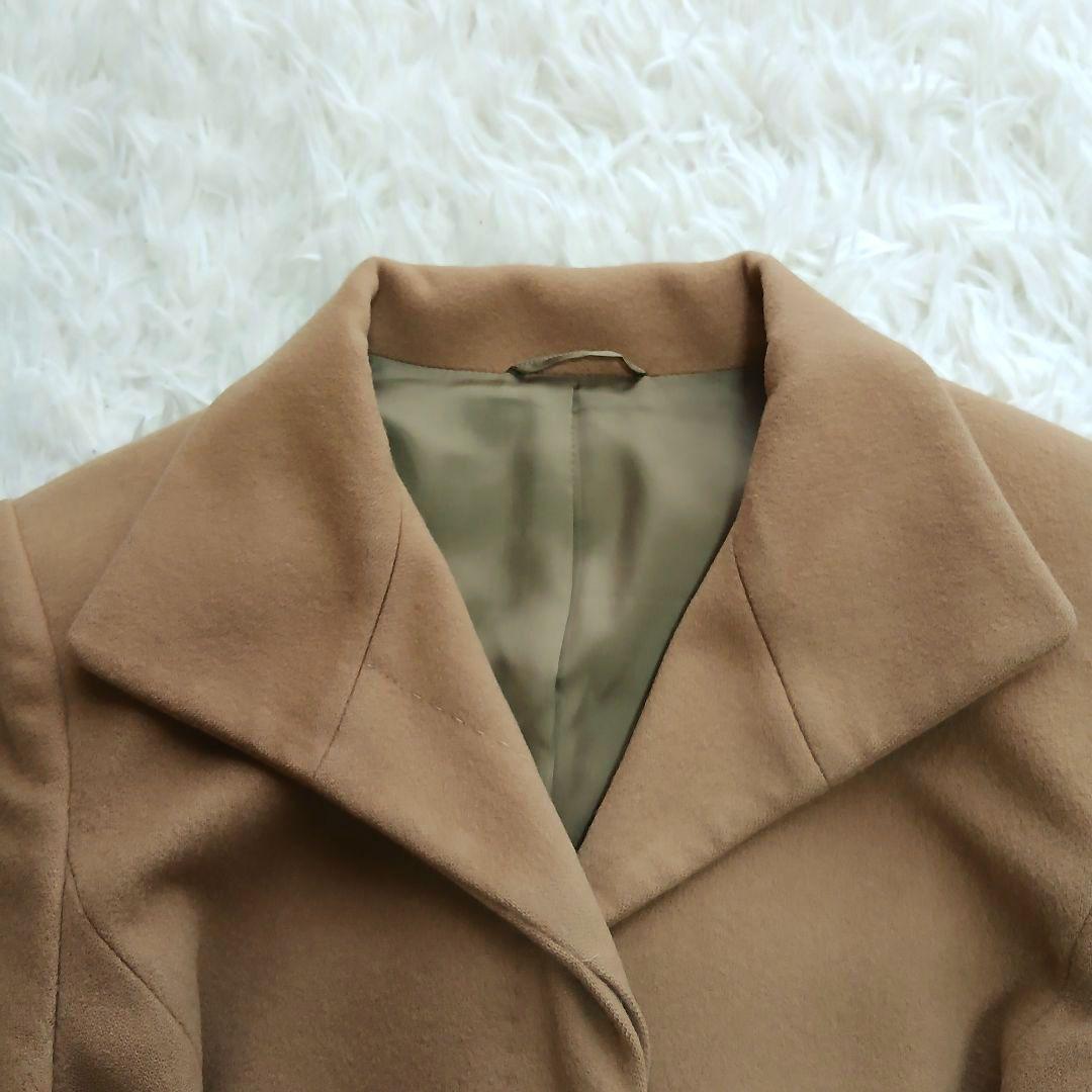 ANAYI】カシミヤ 100％ 比翼 ベルト付き ロングコート ベージュ - メルカリ