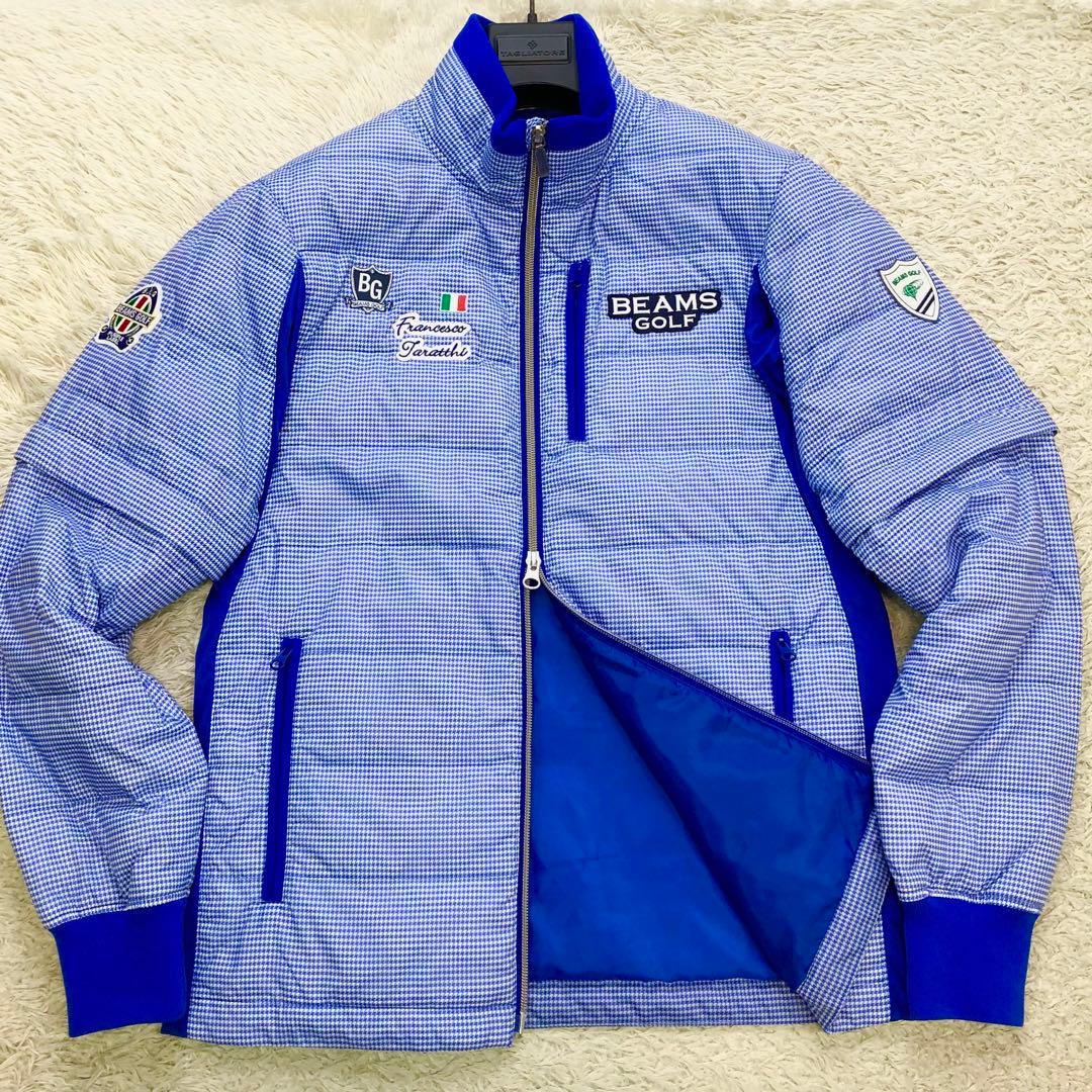 美品 BEAMS GOLF 2way ダウンジャケット ゴルフ M ワッペン BEAMS GOLF（ビームス ゴルフ） ダウンジャケット ダウン PURPLE LABEL