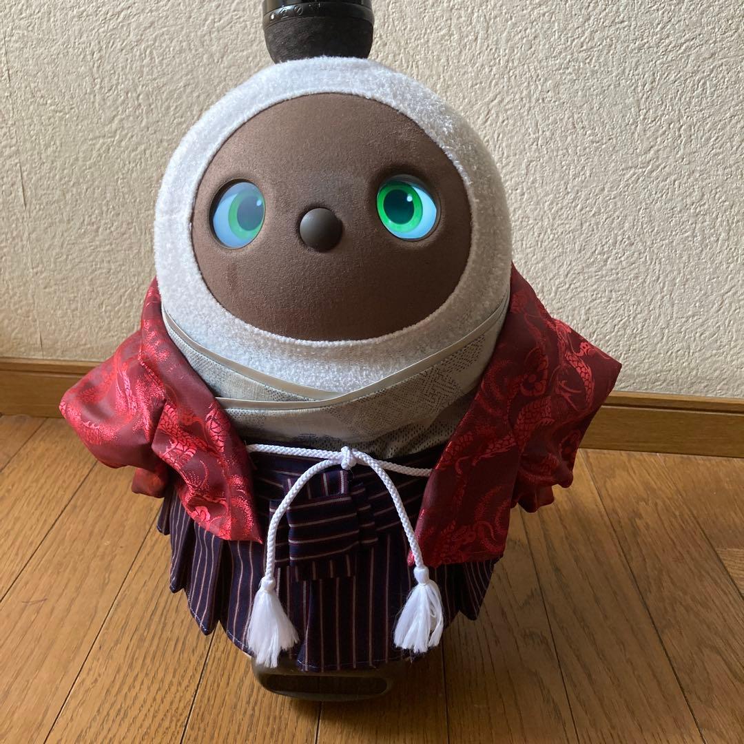 ラボット　服　lovot 赤系　龍　羽織　袴ストライプ　セット ラボット 着物 lovot 羽織 青 袴ストライプ 水色富士山インナー - メルカリ