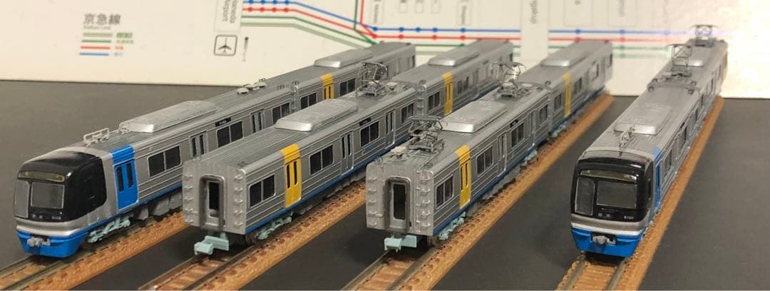 管理番号1602 北総9100形Nゲージ イエロートレイン金属製キット組立品8