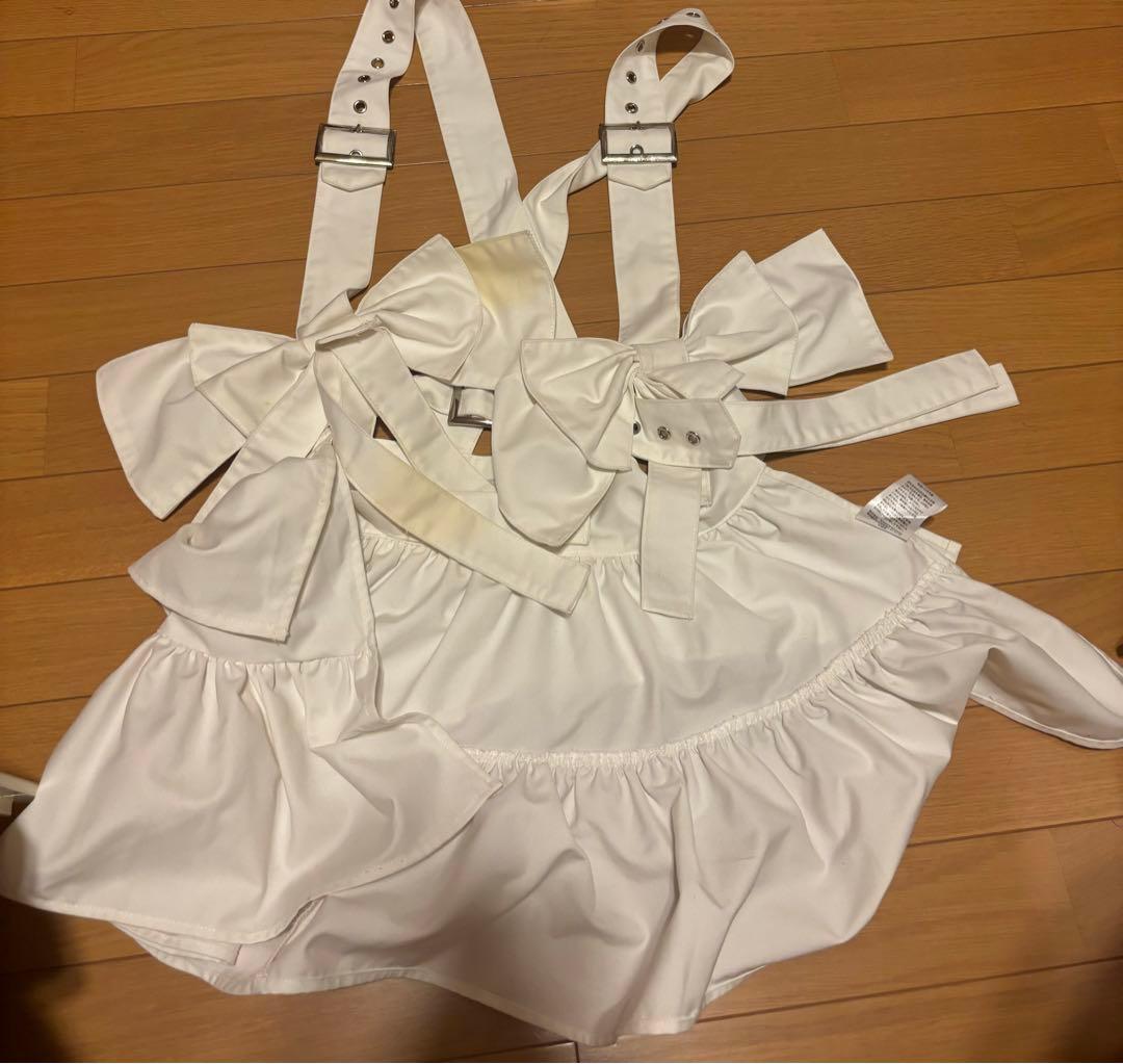 HEIHEI ヘイヘイ リボンハーネス ribbon vest ホ ワイト 白 - メルカリ