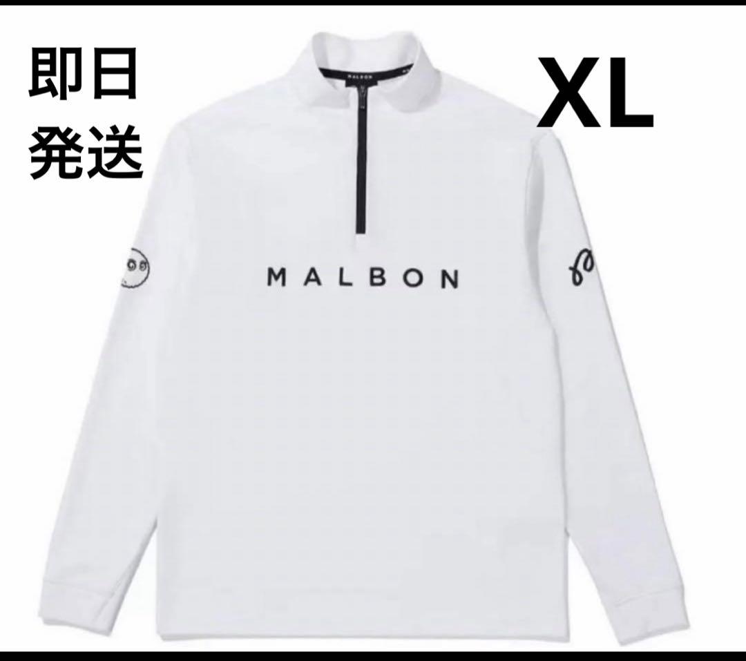 白 XL 新品 マルボンゴルフ MALBON GOLF ハーフジップ - メルカリ