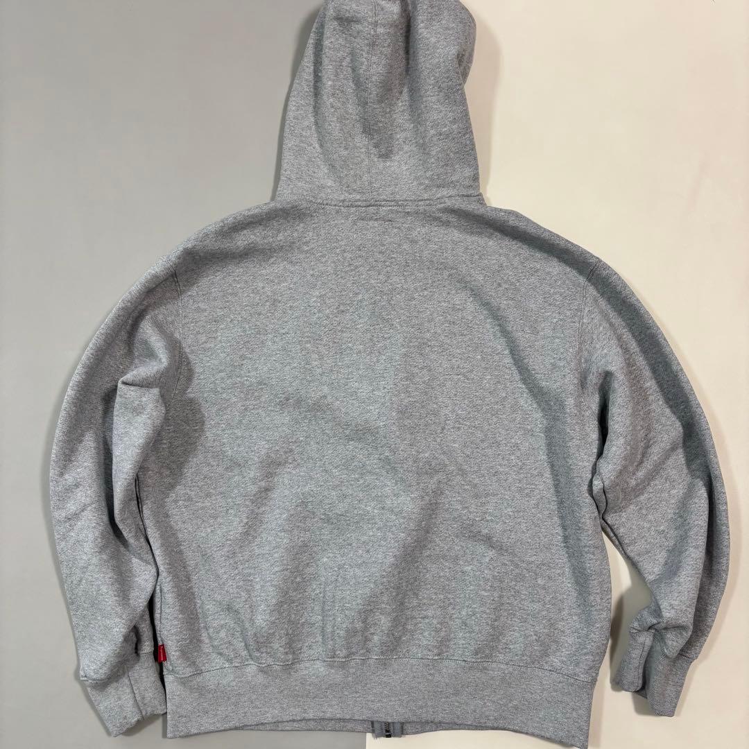 25FW supreme フルジップパーカー フーディ グレー スモールボックス