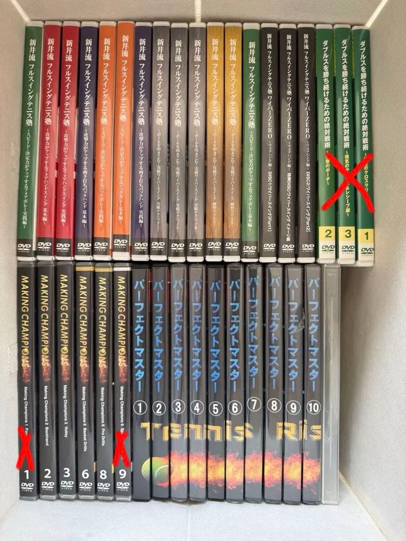 新井流、ゲイブハラミロなど　テニス技術上達DVD36個まとめ売り　新品も含む