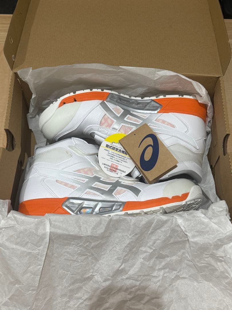 asics CP308 安全靴 27cm ホワイト/オレンジ 楽天市場】アシックス 安全靴 作業靴 asics CP308 ベルトタイプ