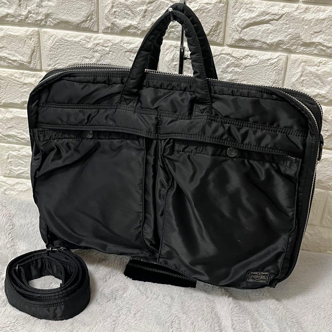 人気✨ポーター PORTER タンカー 3WAY ブリーフケース 2層 拡張 黒